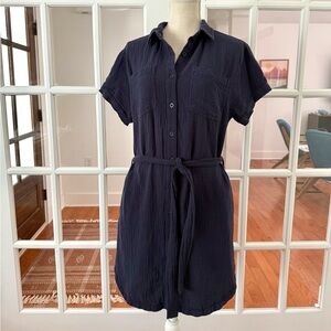 Weatherproof Vintage Cotton Gauze Shirtdress
